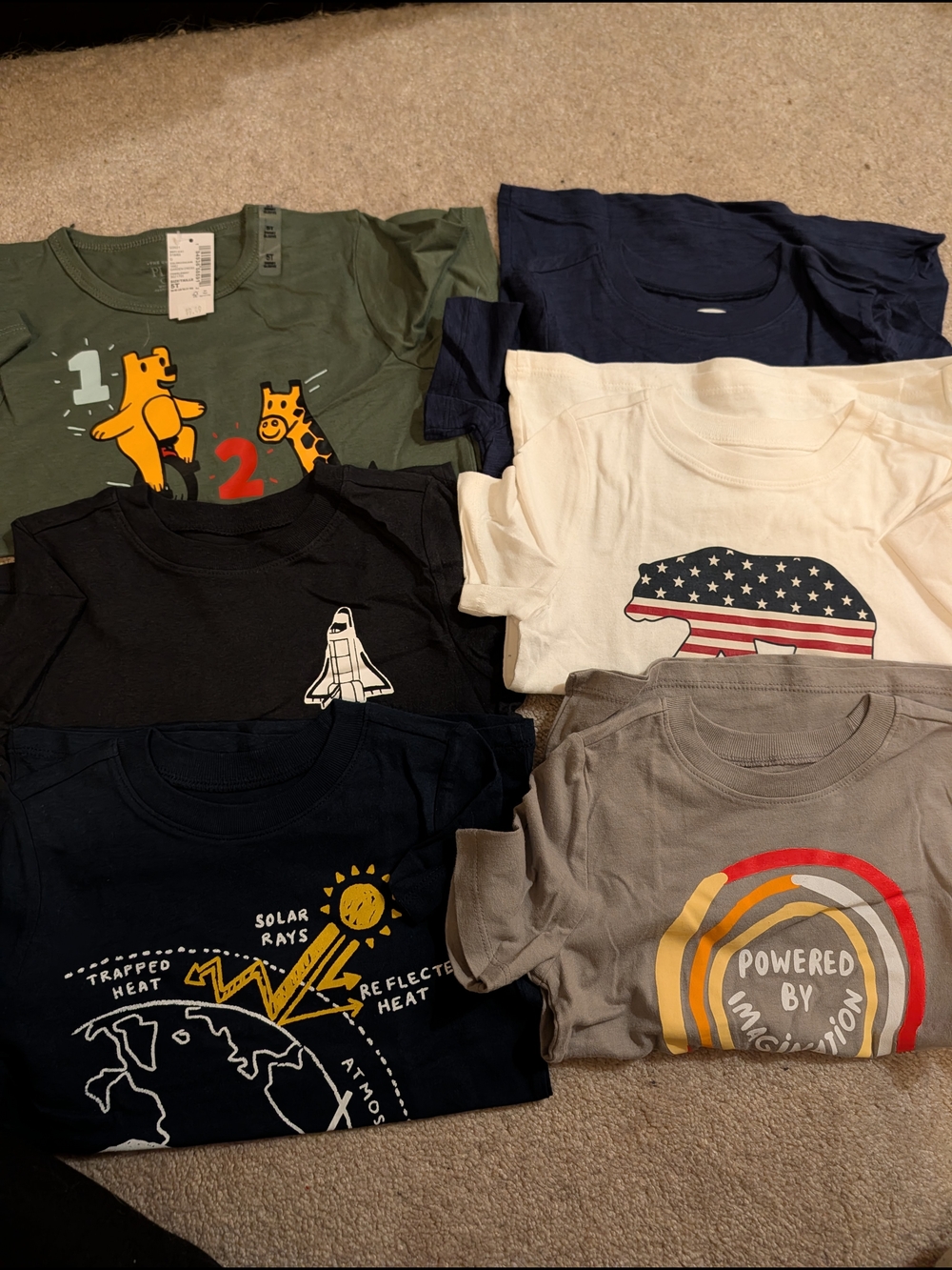Kids 5T Short-Sleeve Graphic T-Shirts - Set Of 6